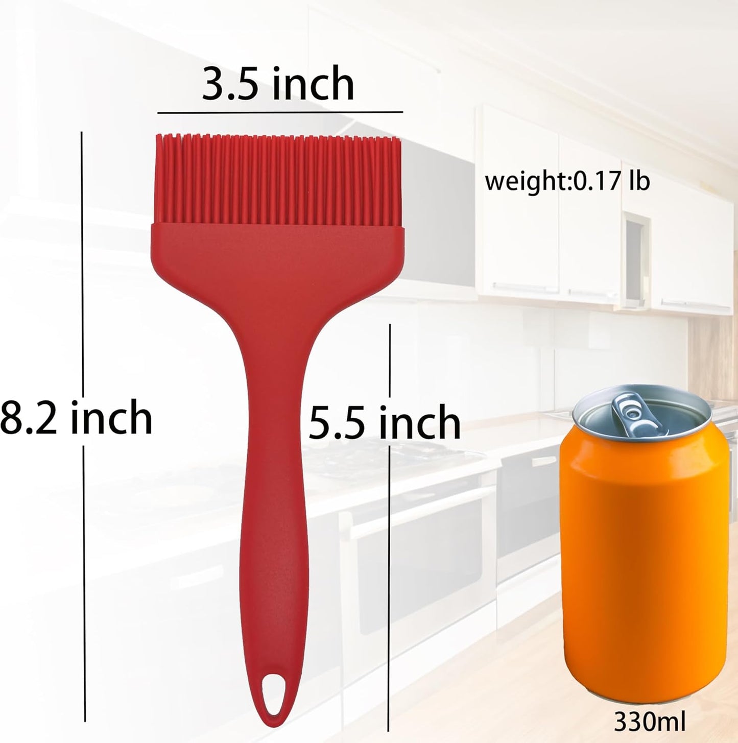 2 Pcs Of Silicone Basting Brushes Heat Resistant Pastry Brush Oil brush BBQ Grill Brush Set One-Piece Design, Suitable For Barbecue Oven Teppanyaki Kitchen Cooking Easy Clean Black