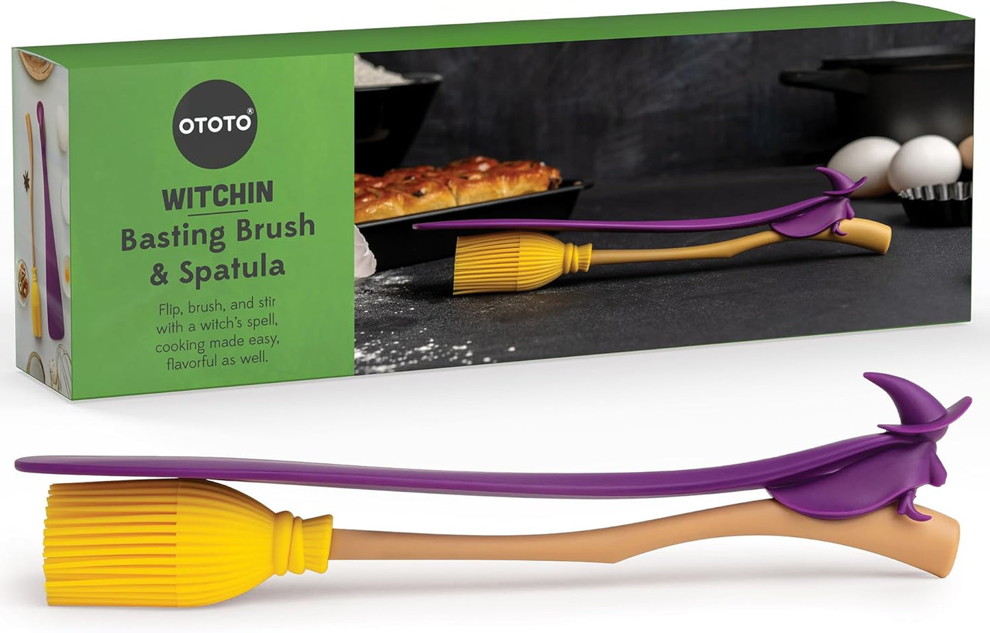 OTOTO Gnomeo Pastry Brush - Silicone Basting Brush for Cooking, Spread Oil Butter Sauce for BBQ Grill Baking, Gnomes Gifts for Women, Cute Funny Kitchen Gadgets