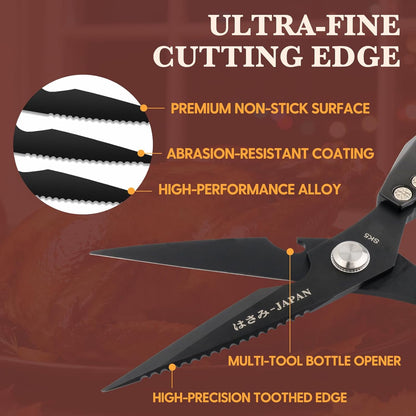 Herb Scissors, Shallot Scissors, Multipurpose 5 Blade Kitchen Herb Shears, Herb Cutter with Safety Cover and Cleaning Comb for Chopping Shallot Basil Chive Parsley