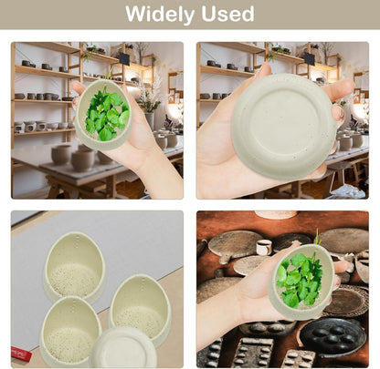 HINGTAI Earthenware Herb Stripping Bowl, Herb Stripper Bowl Ceramic, New Kitchen Tools Supplies, Available in Different Hole Sizes for Peeling the Stemmed Leaves