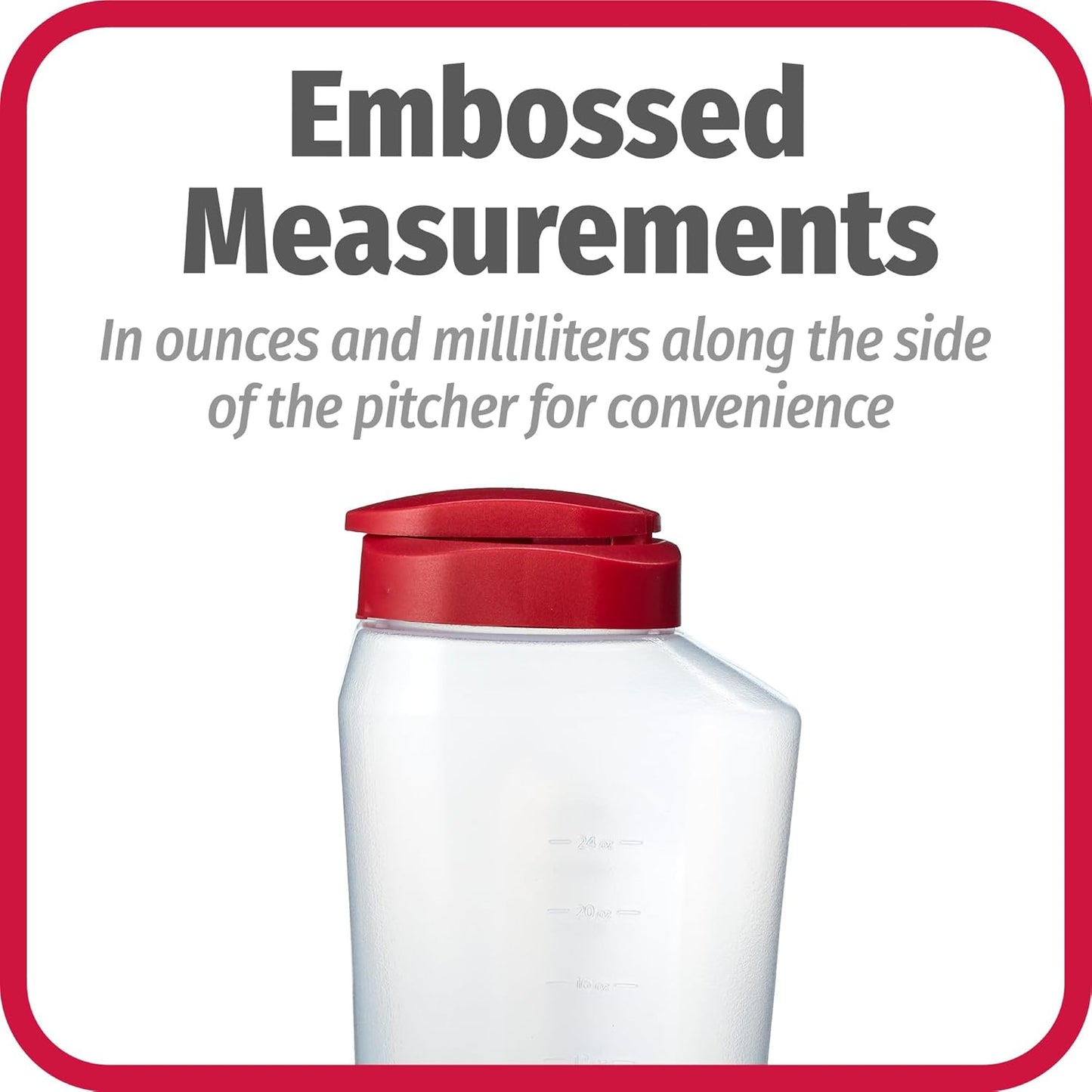 GoodCook 1 Quart Bottle – BPA Free Mixing Pitcher with Lid, Snap Lock Easy Pour Lid, Drink Containers for Fridge, Liquid Storage Container, Jugs for Drinks, Plastic Bottles with Lids