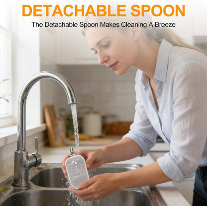 Dioche Digital Measuring Spoon Scale, High Precision 0.05g to 500g Capacity, with 30ml & 80ml Detachable Spoons, Tare Function & Unit Conversion for Baking, Cooking, Pet Food, Kitchen - Black