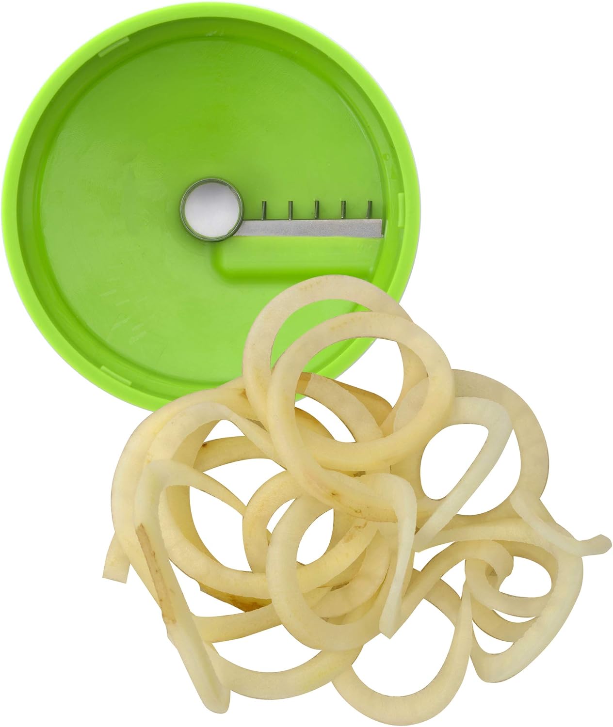 Good Cook 10807 Spiralizer Handheld Vegetable Slicer, 3 in 1 Heavy Duty Veggie Spiral Cutter - Zoodle Pasta Spaghetti Maker for Low Carb/Paleo/Gluten-Free Meals