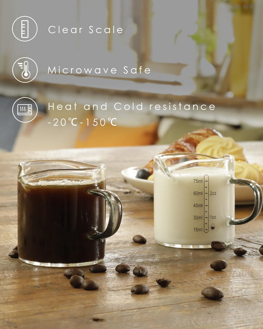 LIBWYS Glass Measuring Cup, 1000ml (32oz)+500ml (16oz) with Anti-slip Silicone Pad, Heat-resistant Borosilicate Glass Liquid Measuring Cup