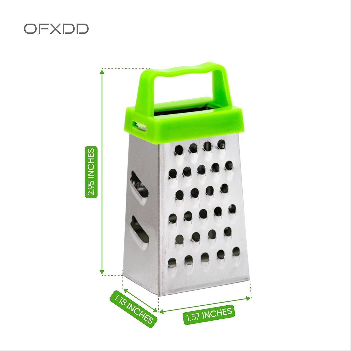 Miniature Hand Garlic Box Grater- Pack of 3 - Cheese and Ginger Mini Zester - Small Nutmeg Grater