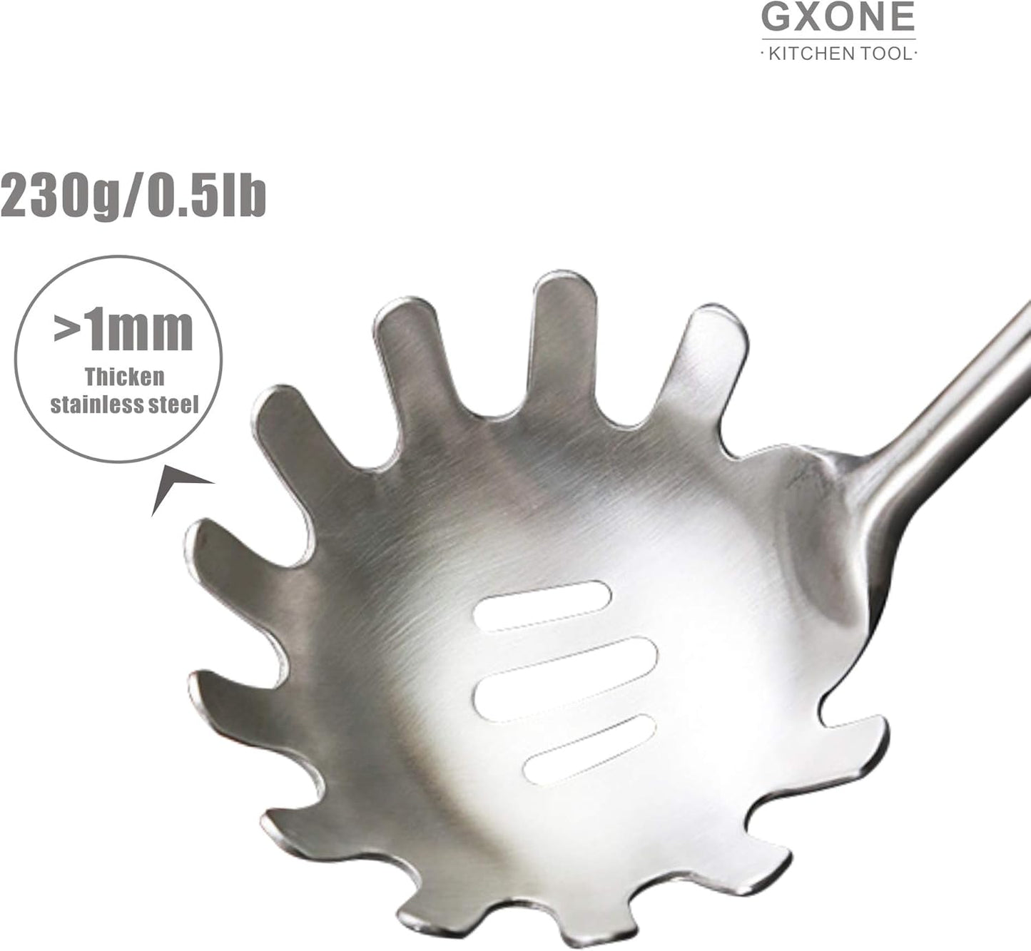 Slotted Spoon,304 Stainless Steel Skimmer Spoon with Heat Resistant Wooden Handle,Silver/15.8Inch