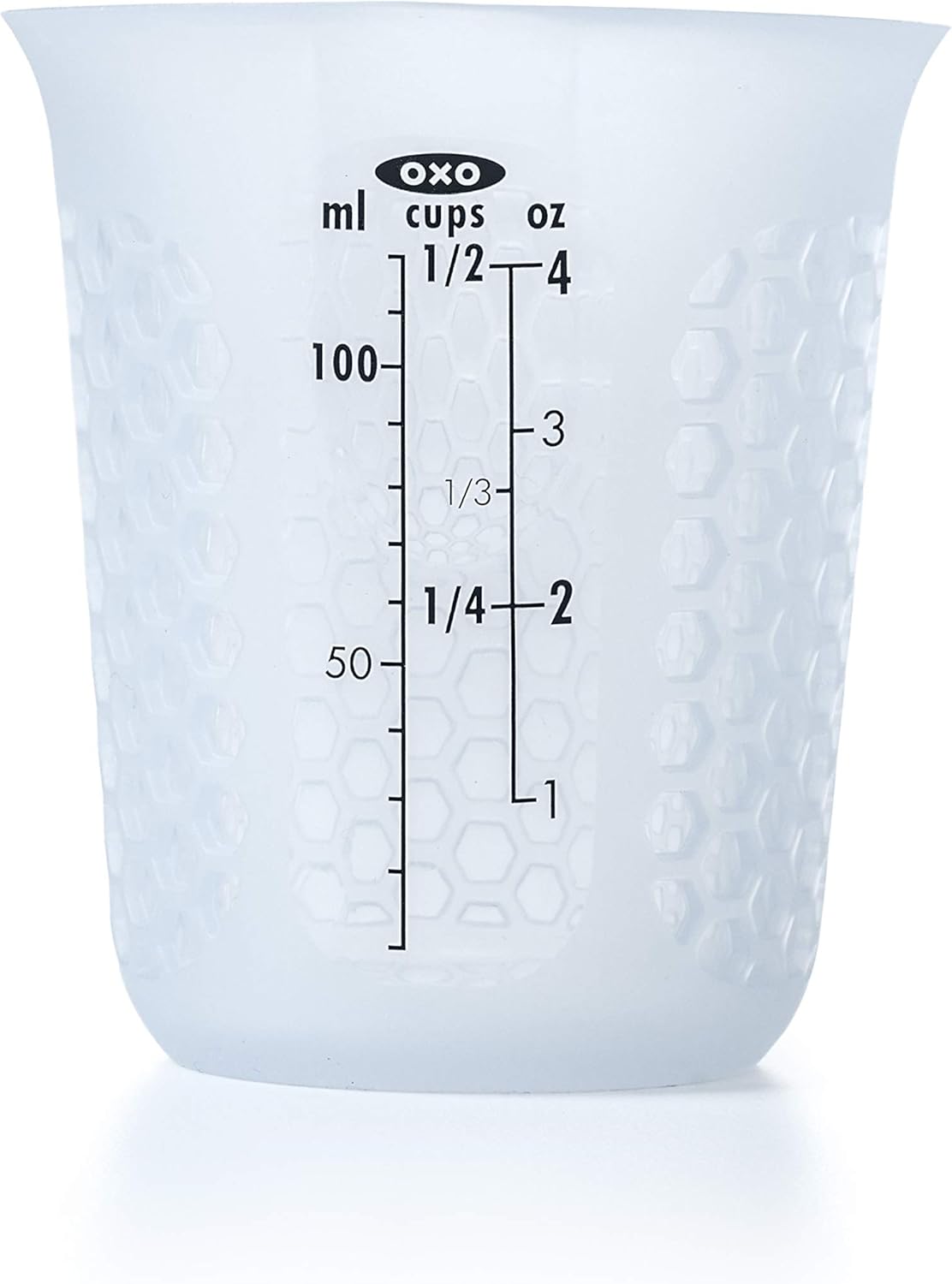 OXO Good Grips 4-Cup Squeeze & Pour Silicone Measuring Cup with Stay-Cool Pattern