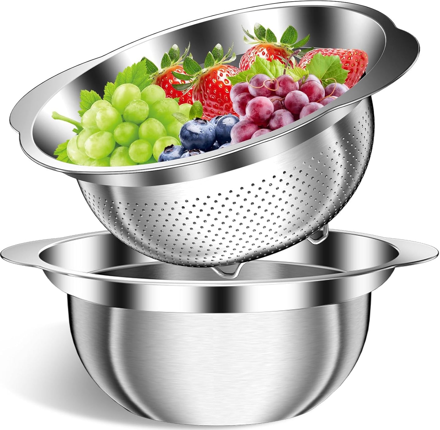 Over the Sink Colander, Expandable Strainers and Colanders with Fine Mesh, Colander for Kitchen with Rubber Grip for Draining Pasta, Vegetables and Fruits - Essential Kitchen Sink Strainer
