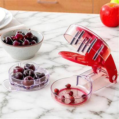 Cherry Pitter Tool Pit Remover, Olive Pitter Tool With 6 Holes, Portable Saving Lock Design Cherries Seed Remover Suitable, Kitchen Depitter Tool