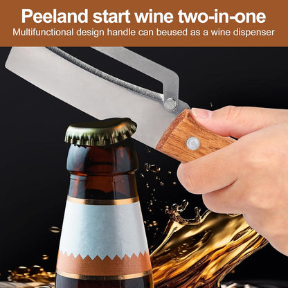 Multi-Functional Kitchen Vegetable Peeler with Ergonomic Handle & Bottle Opener,Stainless Steel Peeler Knife with Sharp Blade for Fruit Kiwi Potato Pumpkin