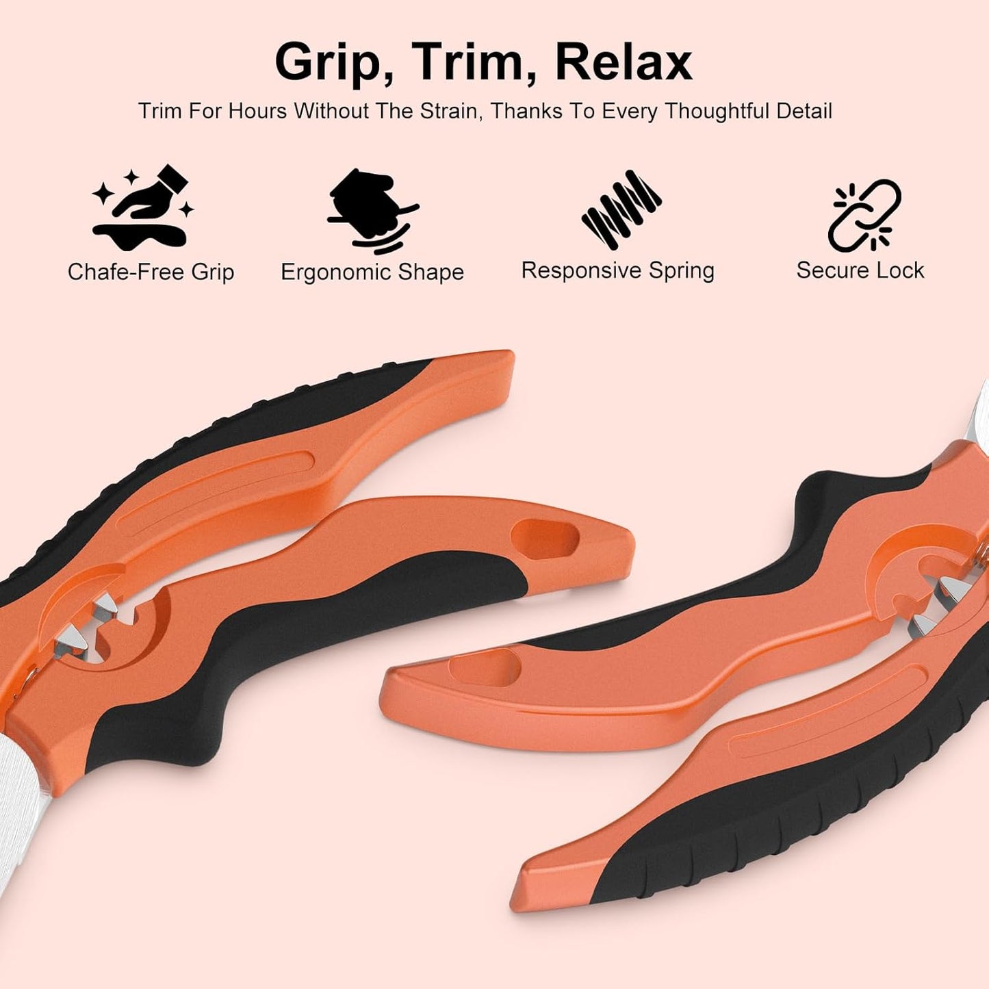 7" Curved Gravity Shears, SUS420J2 Micro-Serrated Floral Scissors, Heavy-Duty Flower Shears with Safety Lock, Ambidextrous Grip for Gardening, Crafting, Herb & Fresh Flower Cutting(Curved)