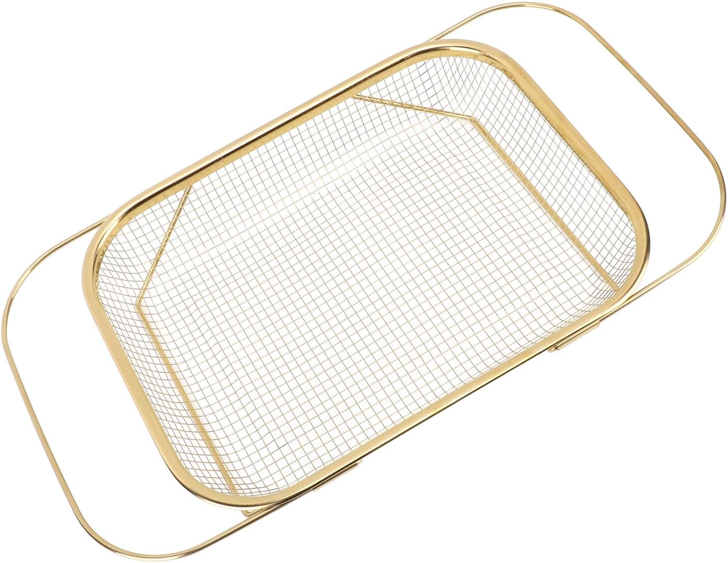 gernie Over the Sink Strainer, Stainless Steel Colander Strainer Basket with Expandable Handles, Professional Fine Mesh Colander Strainer for Kitchen Sink for Rinse Fruits, Vegetables