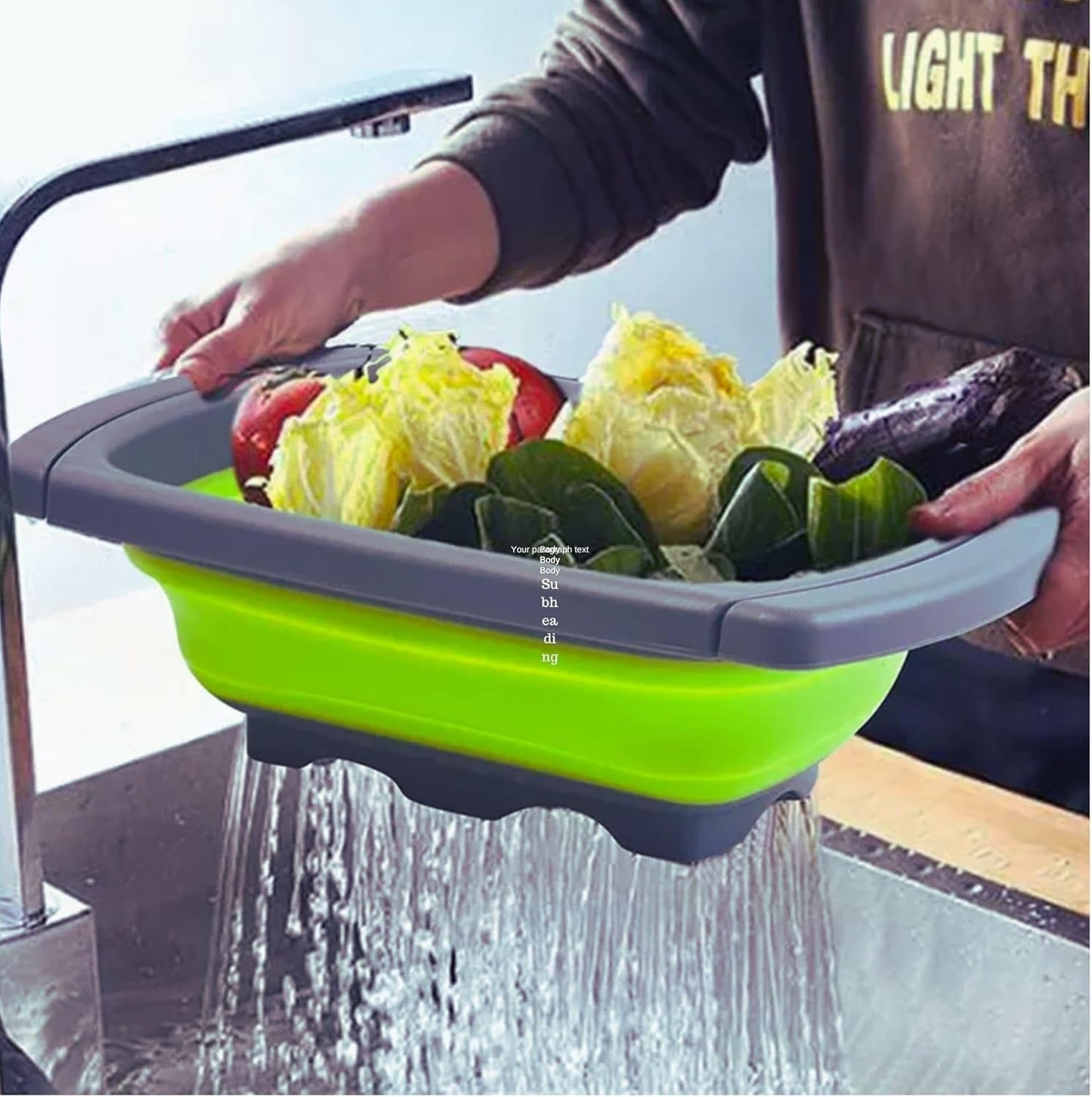 Collapsible Silicone Colander – Space-Saving Foldable Strainer for Pasta, Vegetables & Fruits – Large 6 Qt Kitchen Strainer, Heat-Resistant, BPA-Free & Dishwasher Safe |RED