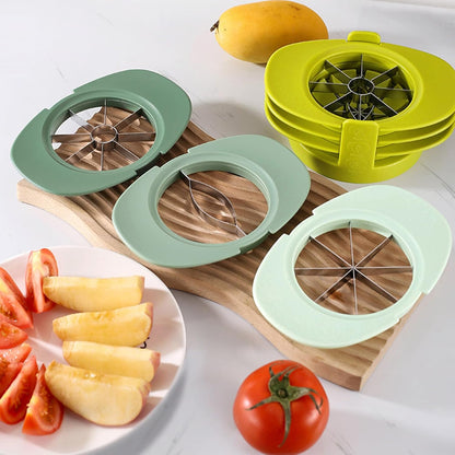 4 in 1 Fruit Cutter Slicer, Mango Apple Tomato Corer Slicer, Multifunctional Kitchen Tool for Fruit & Vegetable Cutting (Green)