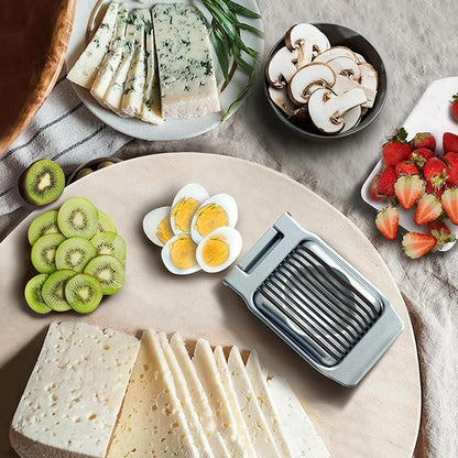 Egg Slicer for Hard Boiled Eggs, Easy Cutting Grid with Brush, Perfect for Salads & Sandwiches, Quick and Easy Kitchen Tool