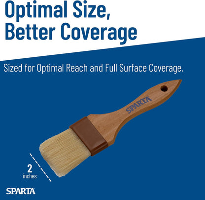 SPARTA Kitchen Basting Brush – 4037300 Basting Brush for Cooking Flat Boar Bristle Brush, Hardwood Handle for Kitchens, Restaurants, Catering, High Heat Food Prep, 1.5in