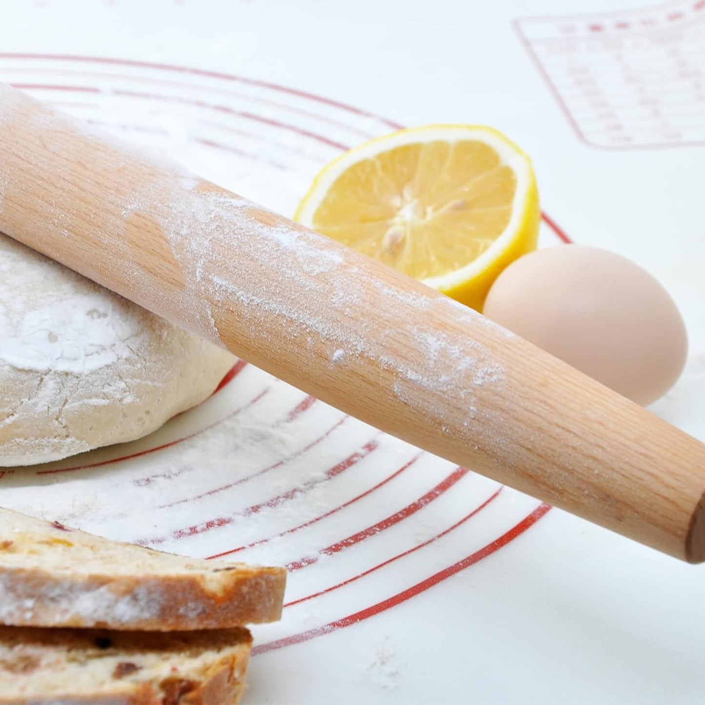 Wooden French Rolling Pin for Baking and Pastry (beech wood, 16 inches)