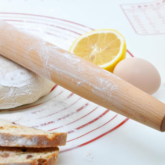 Wooden French Rolling Pin for Baking and Pastry (beech wood, 16 inches)