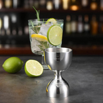 Stainless Steel Cocktail Jigger 2 Pack, Commercial Bar Tool for Restaurant, Bar, Pub & Catering, Bulk 1oz 2oz Double Sided Bell Jigger with Measurements, Professional Bartender Measuring Cup