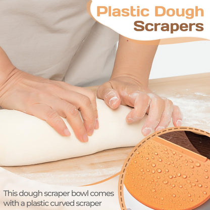 2PCS Bowl Dough Scraper,Flexible Bowl Scraper,Curved Edge Bread Dough Scraper Bowl Spatula,Spatula Multipurpose Baking Food Scraper,Pastry Cutter Tool