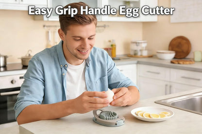 2pcs Egg Slicer for Boiled Eggs, Kiwifruit Strawberry Cutter with Stainless Steel Wire