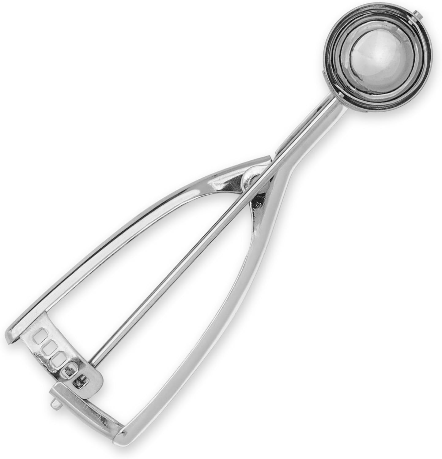 Jenaluca Jumbo Ice Cream Scoop - 18/8 Stainless Steel Cupcake and Muffin Scooper - 1/2 Cup Disher Size #8 for Icecream, Batter & Food Portions