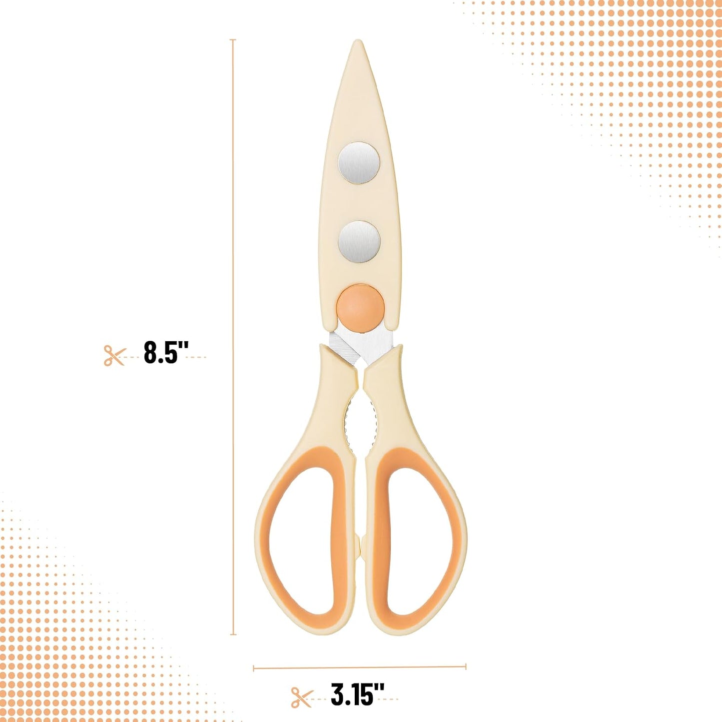 Mr. Pen- All Purpose Kitchen Shears with Protective Sheath, 8 Inch, Dishwasher Safe, Stainless Steel Food Scissors with Micro-Serrated Blades, Soft Grip Comfort Handle, Durable Utility Kitchen Shears