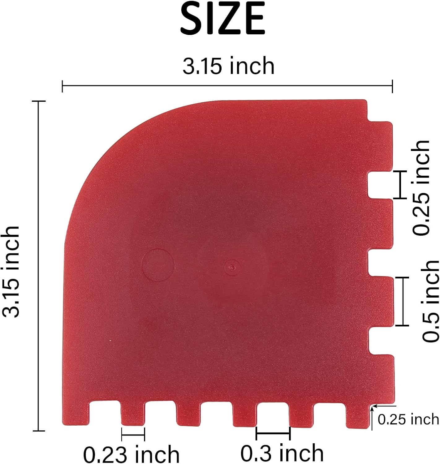 Azureblue Pan Scraper Dish Scraper Food Scraper Tool Plastic Pot Scraper Kitchen Scraper Grease Scraper Cast Iron Skillet Pan Scraper Tool for Cleaning (3 Pcs, Red)