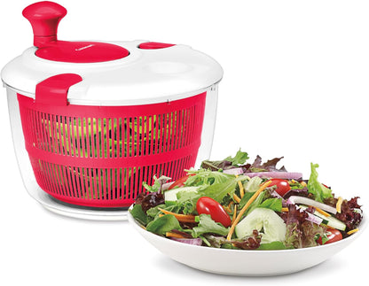 Cuisinart Large Salad Spinner- Wash, Spin & Dry Salad Greens, Fruits & Vegetables, 5qt, CTG-00-SASG Grey