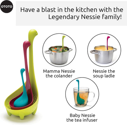 OTOTO The Original Nessie Ladle - Soup Ladle, Cute Gifts, Funny Kitchen Gadgets, Loch Ness design, Cooking Gifts for Mom - Cute and Practical Kitchen Utensils - Unique Gifts for Women