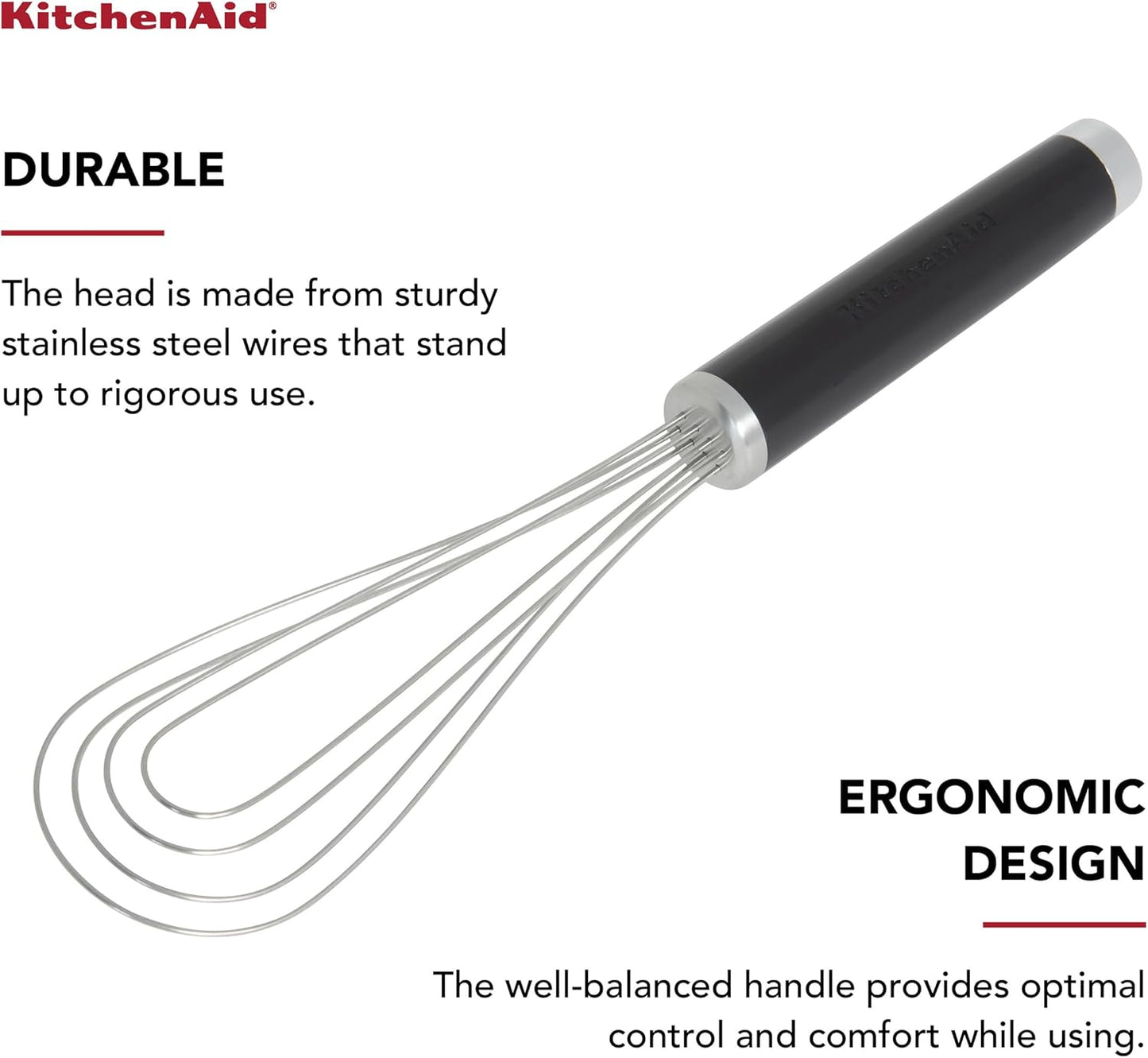 KitchenAid Classic Utility Whisk, 10.5 Inch, Black
