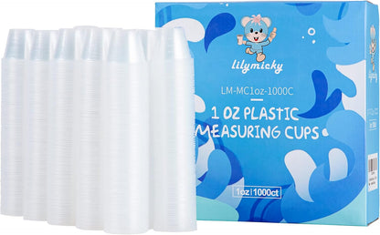 Lilymicky 500 Pack Disposable Medicine Cups (1oz), Medical Plastic Measuring Cups For Medical Purposes, or Mixing and Measuring Resin, Epoxy, DIY Arts & Crafts, Paint