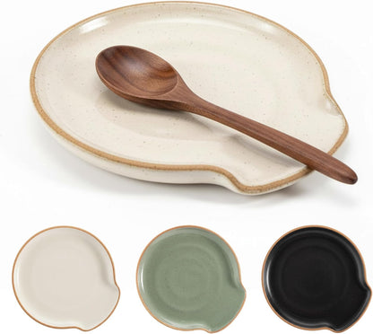 Beautiful Ceramic Spoon Rest for Stove Top - Perfectly Sized Spoon Holder for Your Kitchen Countertop - Easy to Clean and Dishwasher Safe, Perfect Addition to Any Kitchen Counter for Everyday Cooking