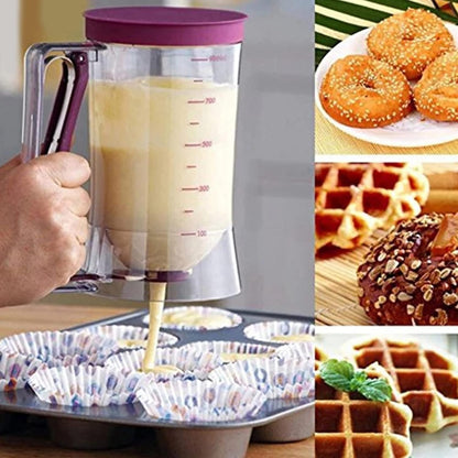 Pancake Batter Dispenser, BPA Free Pourer with Measurable Scale, Effortless Pancake Making