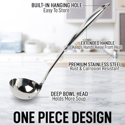 Zulay Kitchen Stainless Steel Spatula - 14.8” Heat-Resistant Metal Slotted Turner for Cooking, Frying & Grilling - Durable, Rust-Proof & Dishwasher Safe Kitchen Utensil for Everyday Use