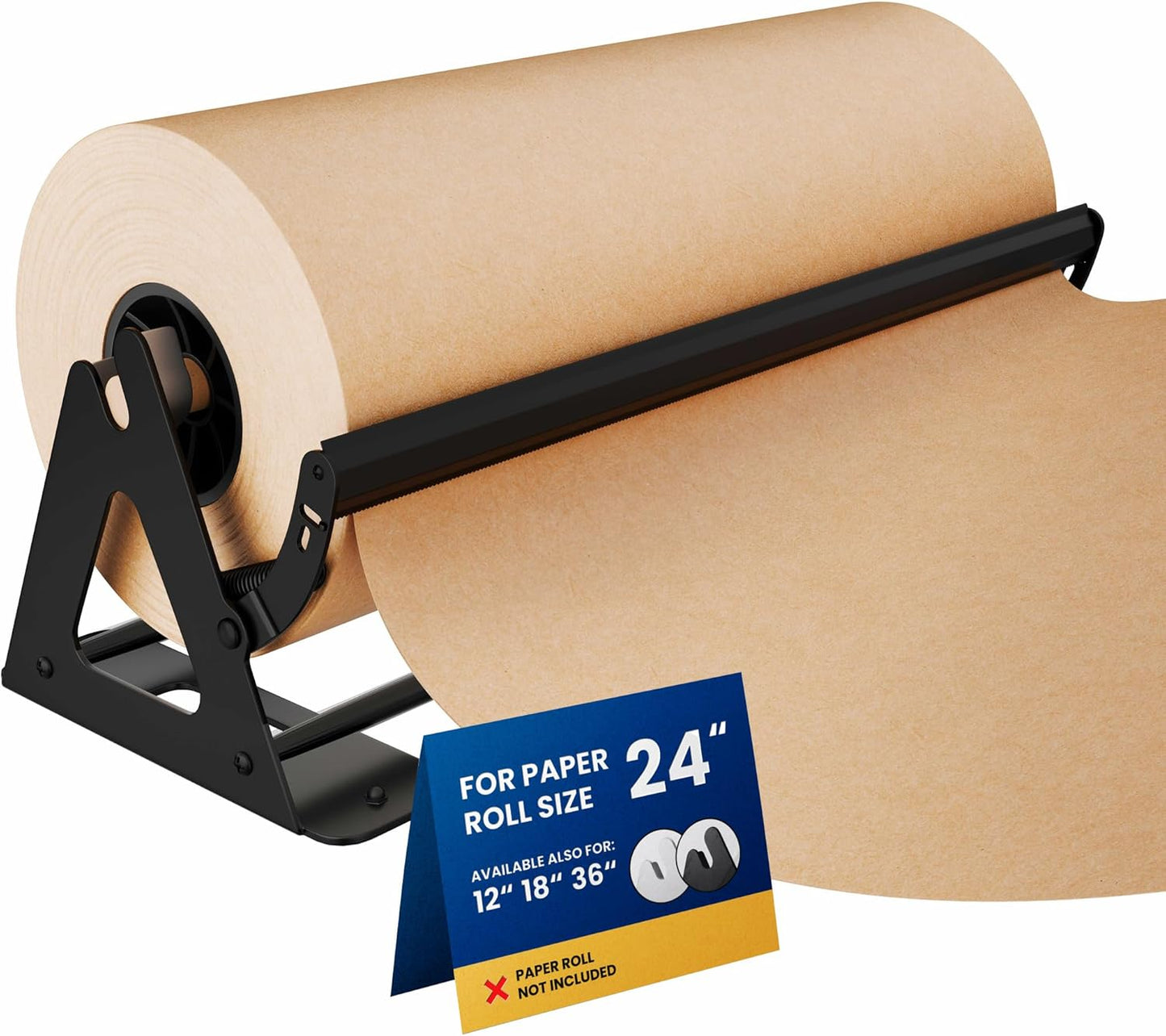 DIY Crew 12 Inch Paper Roll Dispenser and Cutter - Heavy-Duty Wall Mountable, Non Slip Tabletop - Kraft, Freezer, Butcher Paper - Up to 1000ft Rolls