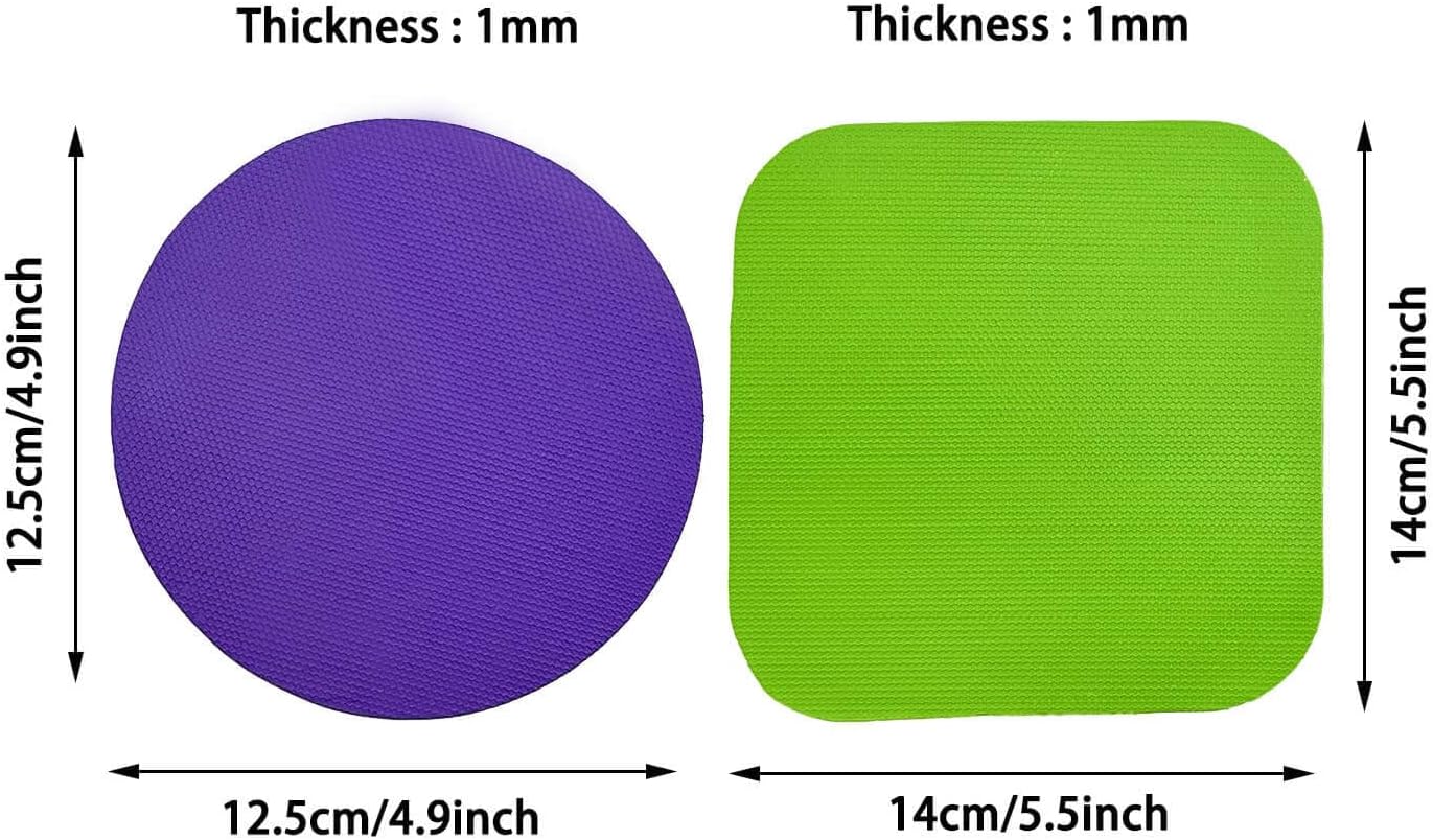 8 Pack Jar Opener Gripper, Rubber Jar Opener Gripper Pad for Seniors with Arthritis, Jar Lid Opener, Bottle Cap Opener for Weak Hands (Blue,Green,Grey,Purple)