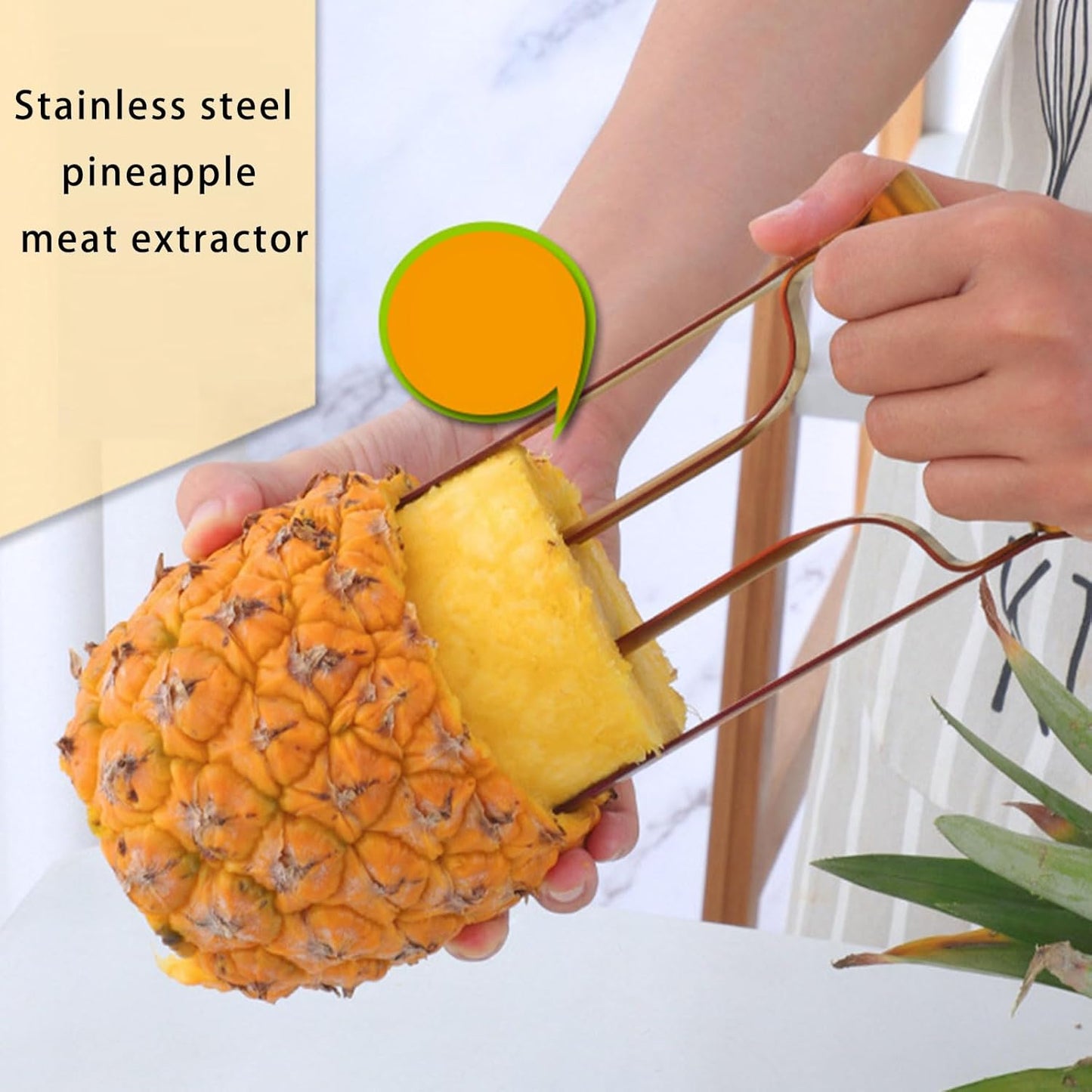 Stainless Steels Pineapple Peeler Corer Cutter Tool Portable Fruit Slicers Kitchen Tool Quick Pineapple Meat Pickers For Home Picnics Party Travel