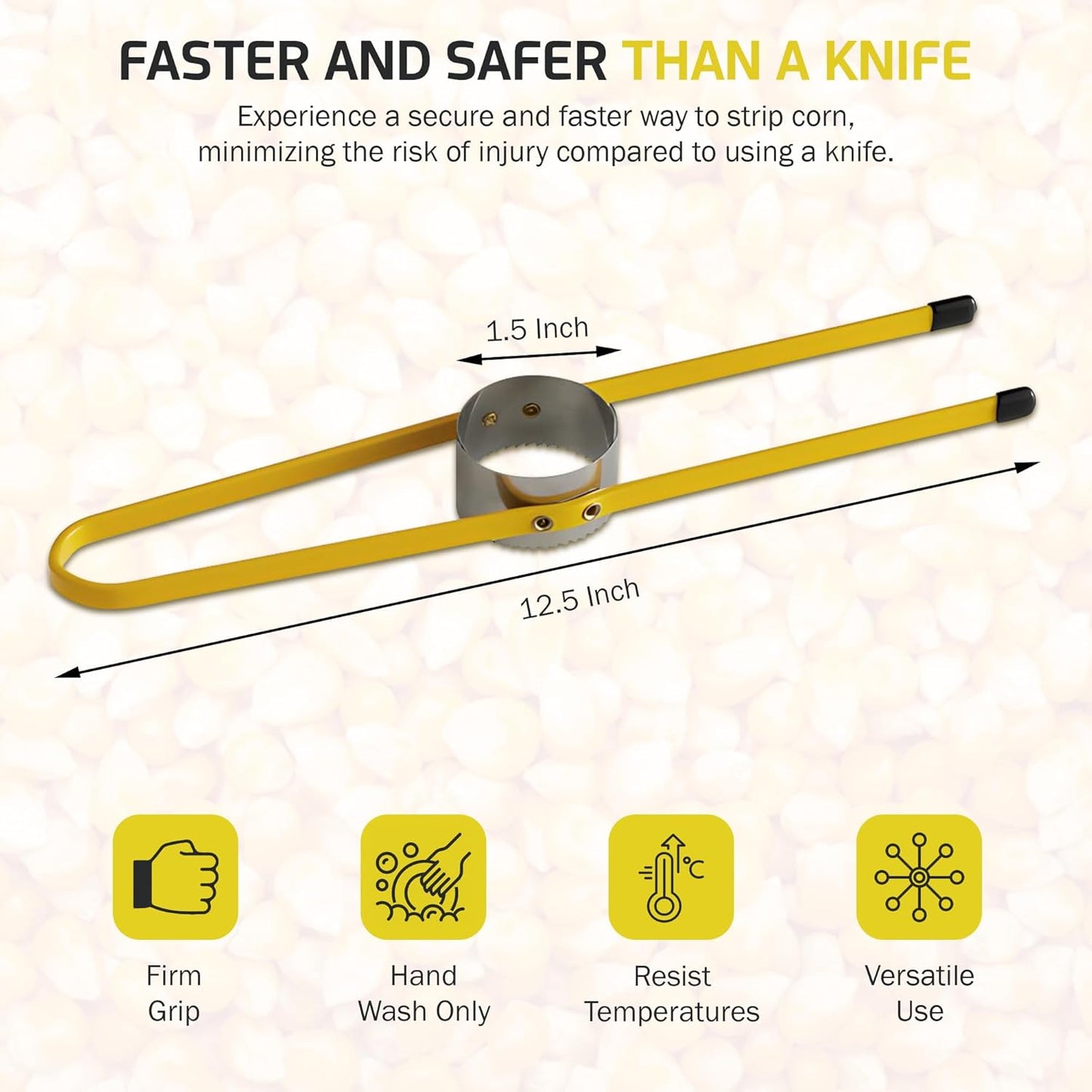 OCS Parts Stainless Steel Corn Stripper with 1.5-Inch Adjustable Serrated Blade | Strips Cobs of Corn Quick and Easy