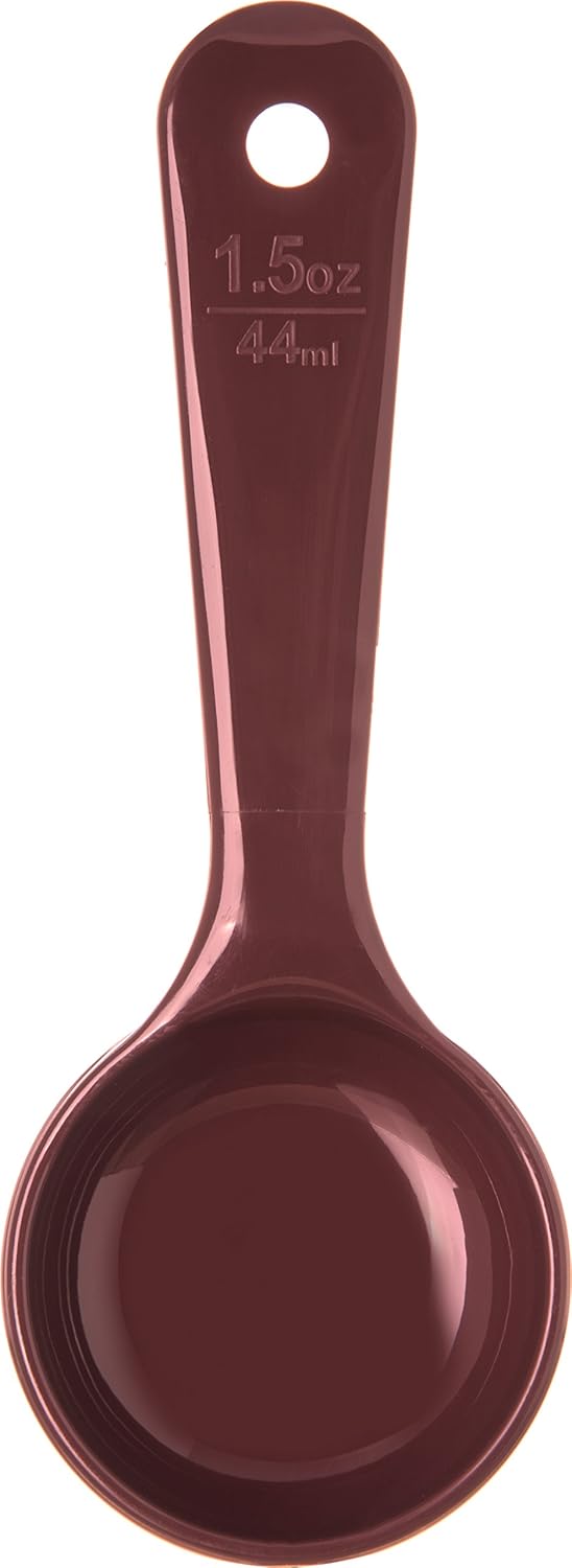 Carlisle FoodService Products 492104 Measure Miser Solid Measuring Spoon with Short Handle, 1 Ounce, Yellow
