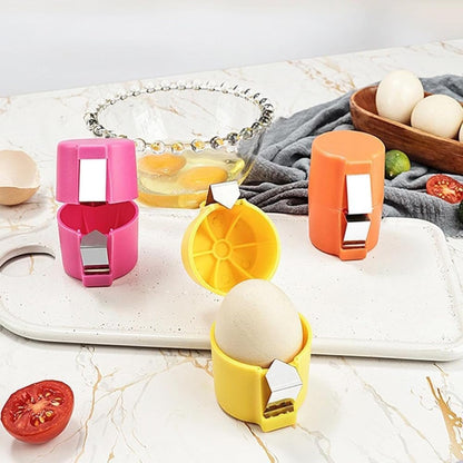 3PCS Egg Shell Opener Egg Separator Stainless Steel Egg Peeler for Eggs, Easy Raw Egg Cracker & Boiled Egg Slicer, Kitchen Gadgets for Baking Breakfast
