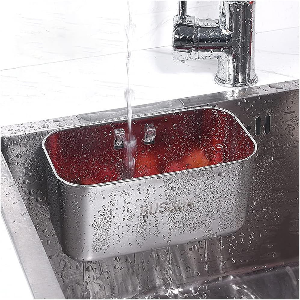 Multifunction Sink Strainer Kitchen Food Catcher Sink Strainer Basket for Filter Kitchen Waste and Wash Vegetables Fruits… (Black)