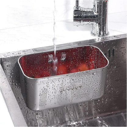 Multifunction Sink Strainer Kitchen Food Catcher Sink Strainer Basket for Filter Kitchen Waste and Wash Vegetables Fruits… (Black)