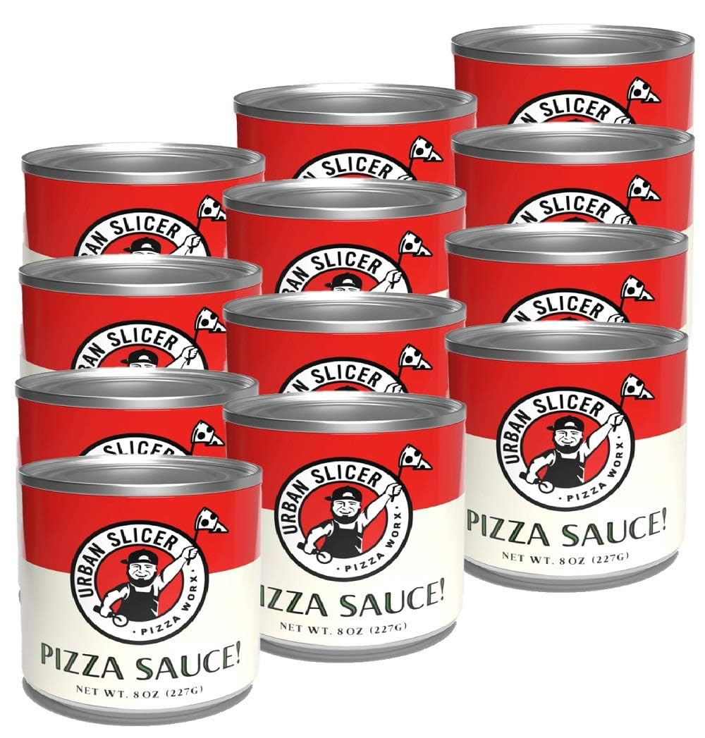 Urban Slicer Pizza Worx - Pizza Sauce! - Authentic, Rich Tomato Sauce - Gourmet, Ready-to-Use on Pizzas - 8 oz. Cans - 3 Pack