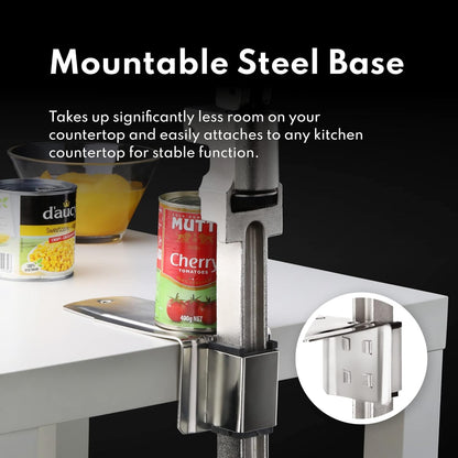 New Star Foodservice 7006841 Manual Table Can Opener with Plated Steel Base For Cans Up to 11” Tall