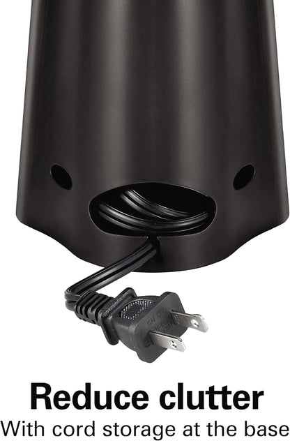 Hamilton Beach Extra-Tall Electric Automatic Can Opener with Easy-Clean Detachable Cutting Lever, Cord Storage, Knife Sharpener, Black (76702)