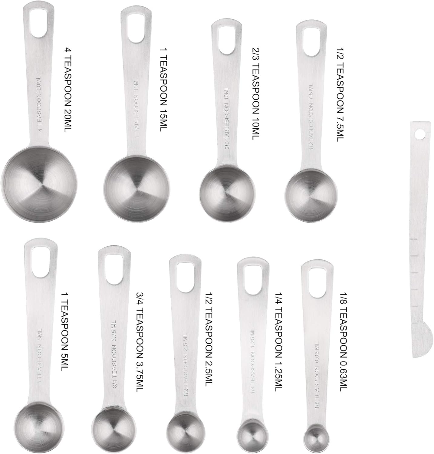 Measuring Cups Set, 18/8 Stainless Steel Measuring Cups and Spoons Set, 8 Kitchen Measuring cups & 9 Baking Measuring Spoons & Magnetic Conversion Chart&Leveler&Rings-Metal Measure Cups&Spoons
