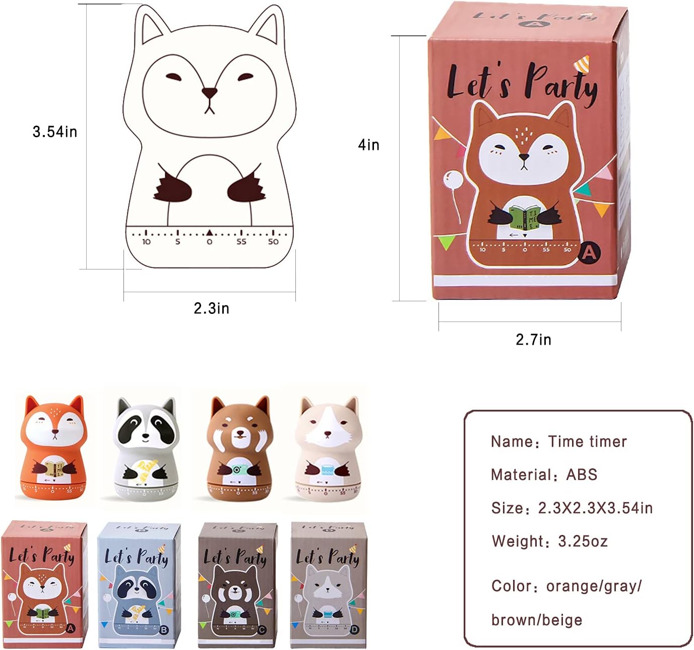 ELE DEPI 2 Pack Cute Kitchen Timer,100% Mechanical Egg Timer for Kids,60 Minutes Wind up Timer for Cooking/Reading/Do Sports. (Mushrooms)