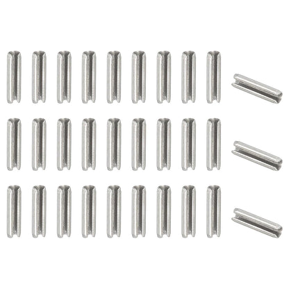 PATIKIL Slotted Spring Pin, 50 Pcs 1/8" x 3/4" (3.2mm x 20mm) 304 Stainless Steel Split Roll Pins Spring Dowel for Home Improvement Automotive Machine Repair, Silver - Colors A