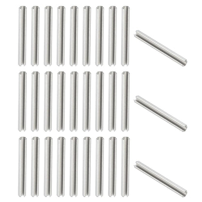 PATIKIL Slotted Spring Pin, 50 Pcs 1/8" x 3/4" (3.2mm x 20mm) 304 Stainless Steel Split Roll Pins Spring Dowel for Home Improvement Automotive Machine Repair, Silver - Colors B
